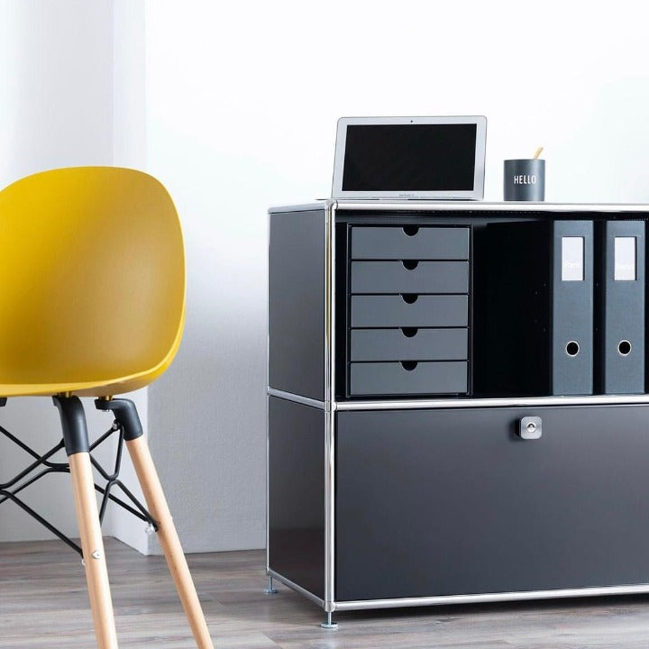 SYSTEM 01 Office Shelf with Drop-down Doors