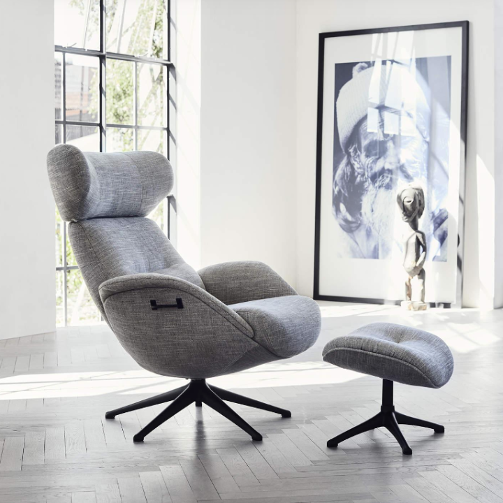 Modern chair with footrest deals